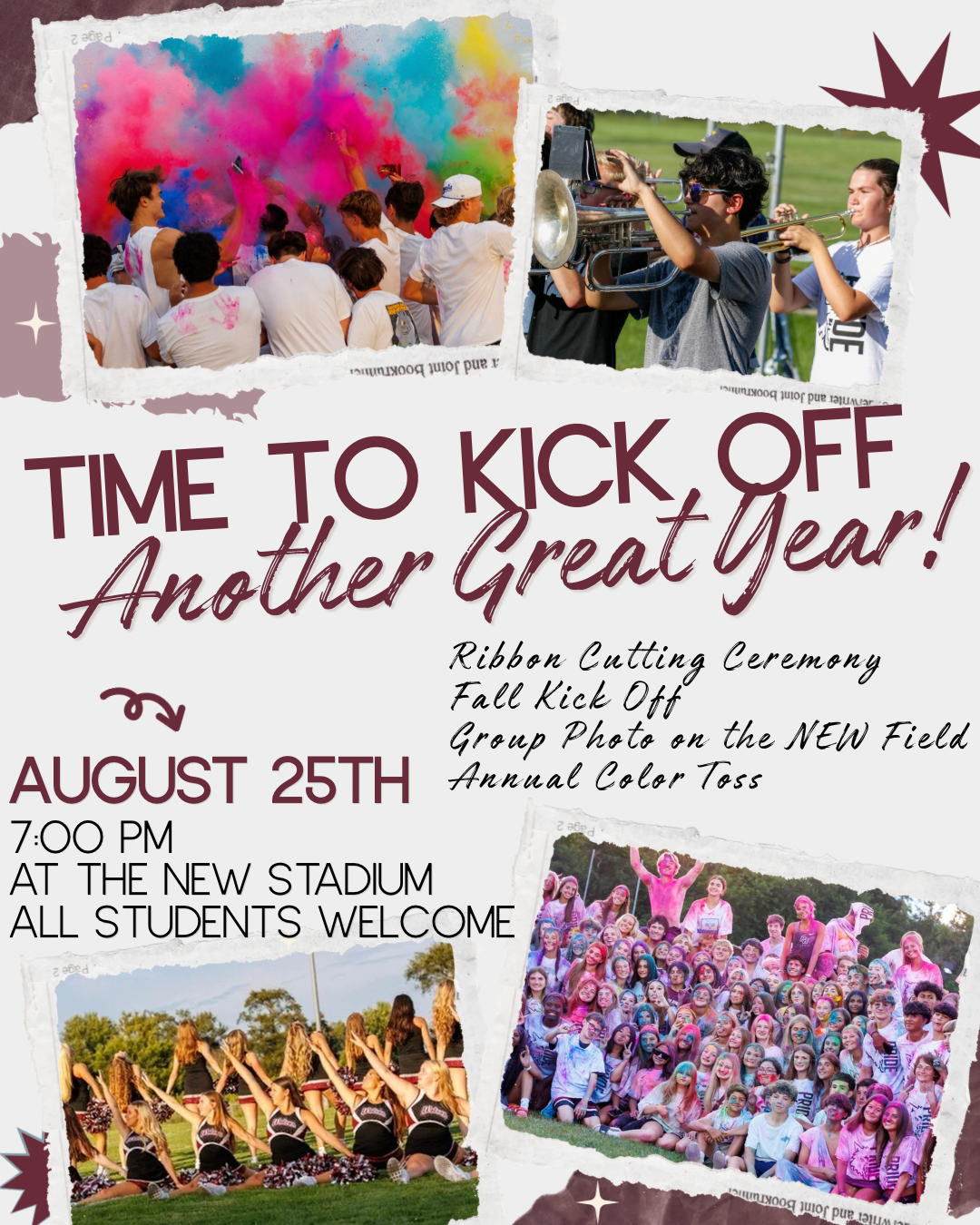 Fall Kickoff - August 25th
